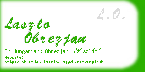 laszlo obrezjan business card